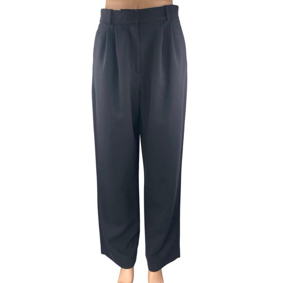 Abercrombie & Fitch Pants - Abercrombie & Fitch Black Pleated Wide Leg High Waist Trousers Dress Pants Sz 29